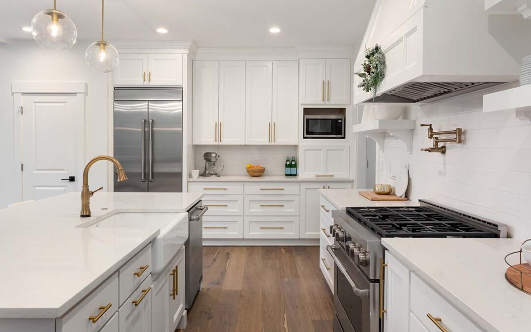 Beautiful kitchen detail in new luxury home